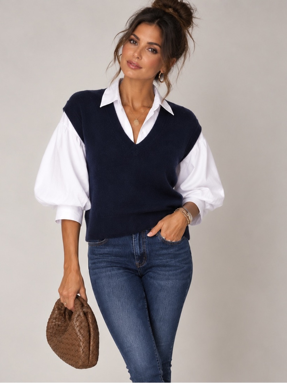 Brochu Walker Navy and Salt White Kate Looker Shirt
